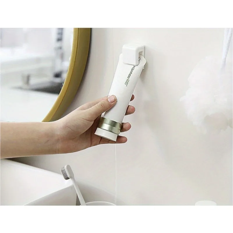 Punch-free Toothbrush Holder Wall-mounted Toothpaste Holder Storage Rack Holders Organizer Bathroom Accessories image 2