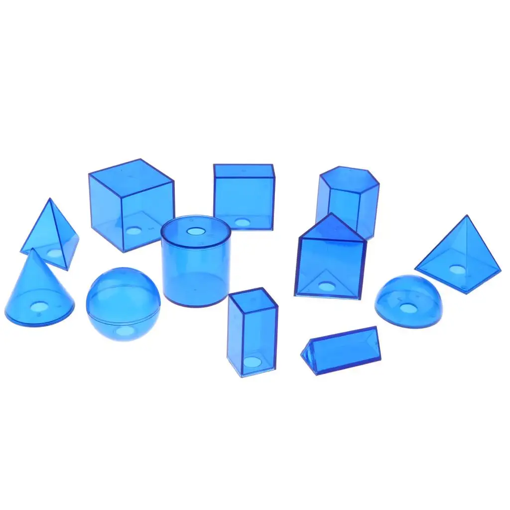 Geometric Shapes Preschool Learning Toys | 12PCS 3D Geometric Solids Math