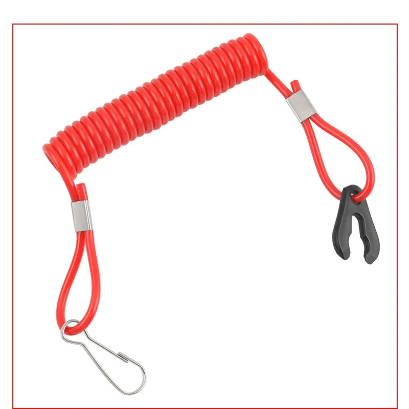 1 قطعة لمفتاح إيقاف تشغيل محرك المحرك مع سلك موصل حبل أمان متوافق مع مفتاح قارب خارجي ساخن