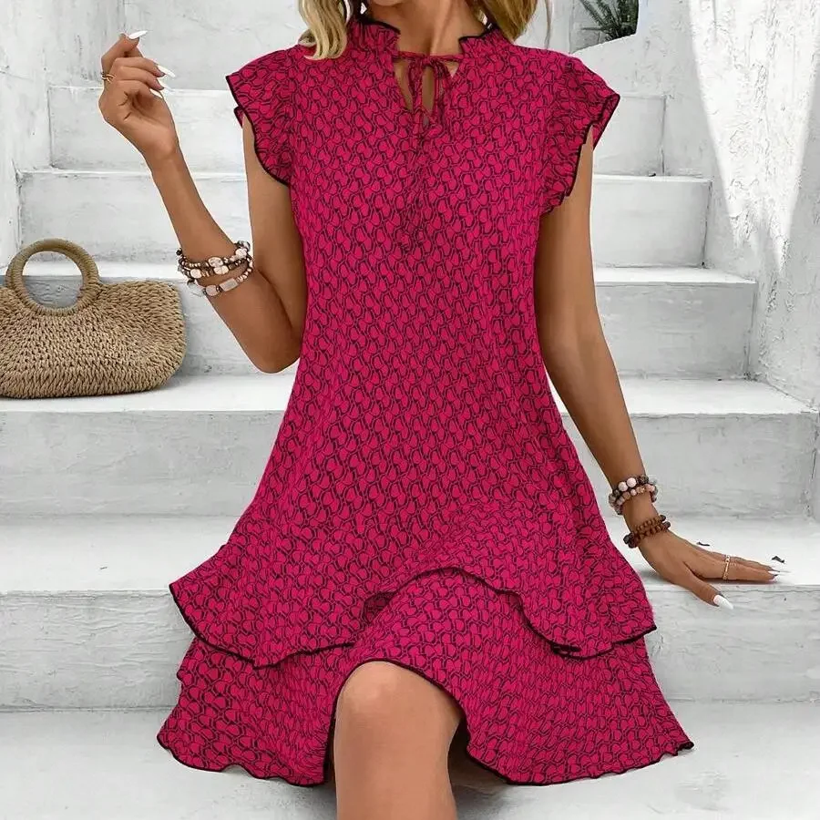 Zomer Elegante A-Lijn Jurken Vrouwen Sexy Geplooide Strand Zonnejurk Print Jurk Met Ruche Mouw Sweetheart Bohemia Jurk Mini Jurk