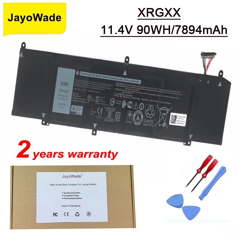 

JayoWade XRGXX Battery For DELL Alienware M15 M17 R1 ALW15M-D1735R R1725S R1735R R1738R G5 5590 G7 7590 7790 P37E P79F New 90WH