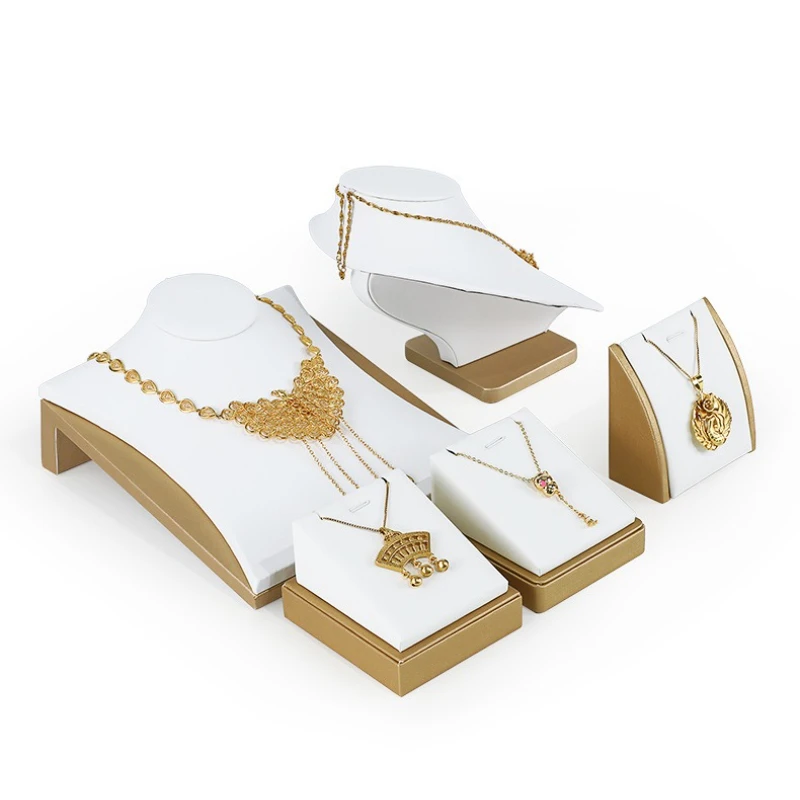 

Матовый роскошный набор, подставка для ювелирных изделий, золотое и белое кольцо, ожерелье, подвеска, подставка для ювелирных изделий, реквизит для дисплея