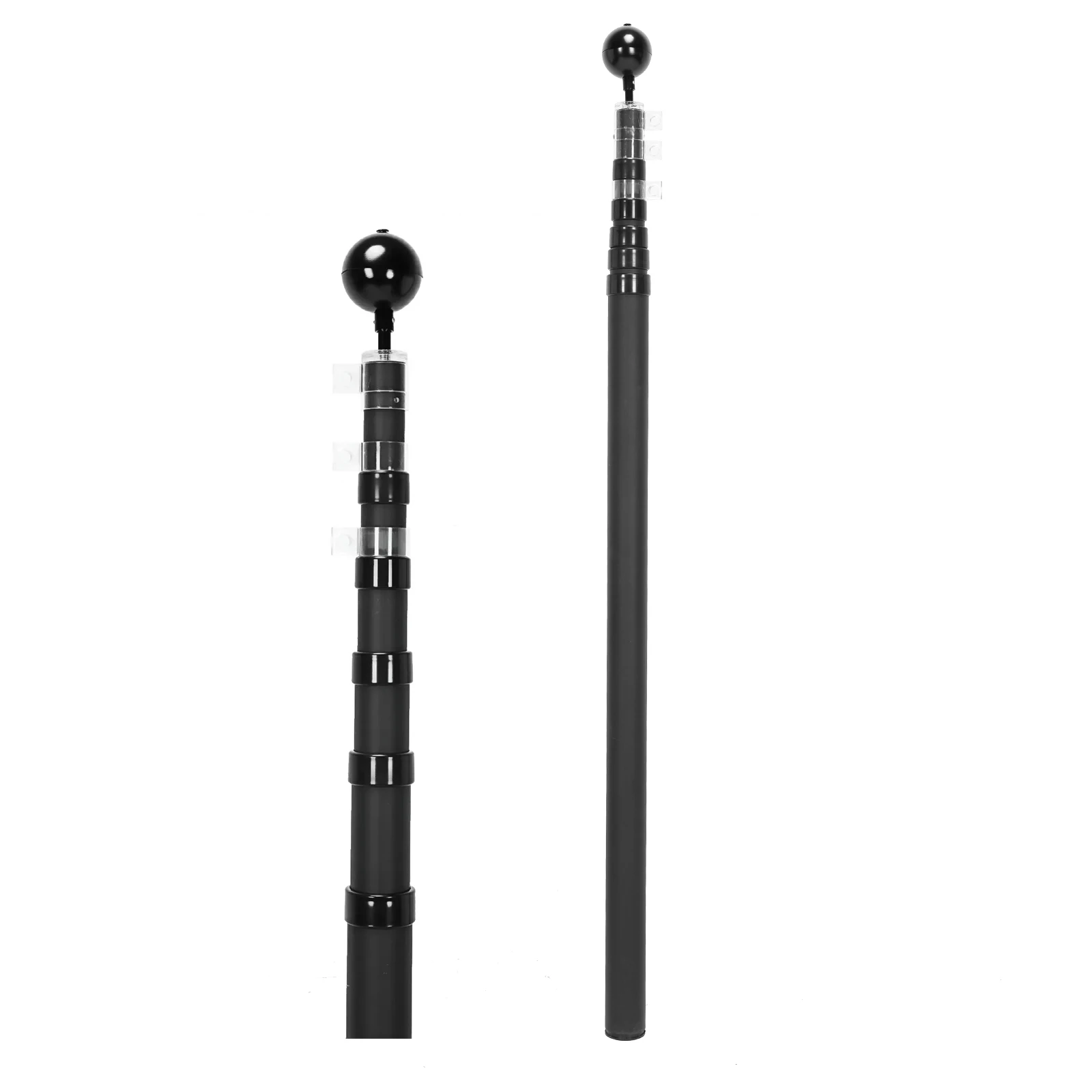 

Aluminum Alloy Flag Poles Extra Thick Heavy Duty Metal Flagpole Kit with 360° Rotating Rings Clip for Residential Outdoor Porch