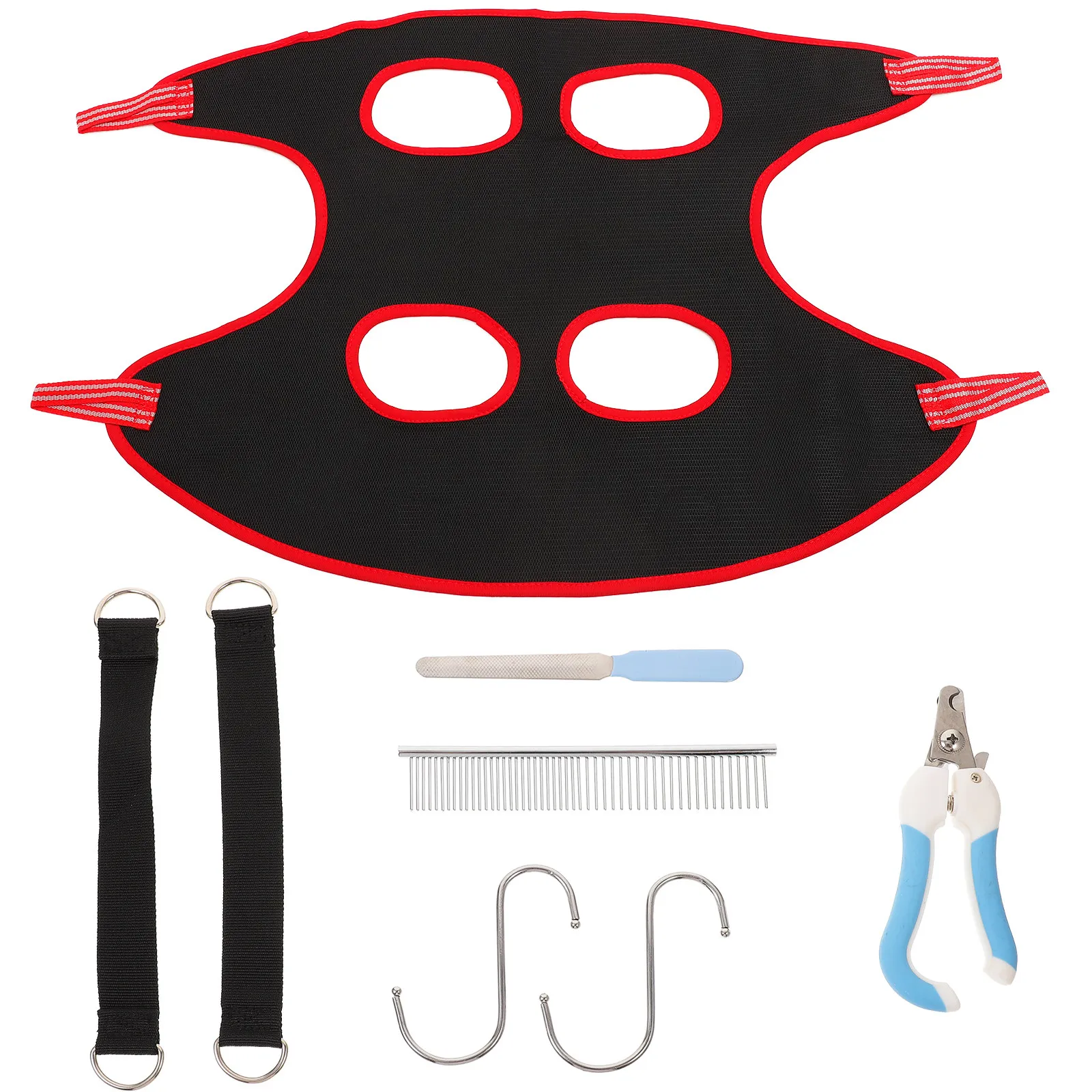 1Set Pet Grooming Sling Hammock for Nail Cutting Restraint on Table with Comb Nail Clipper File Strong Wear Resistant Easy
