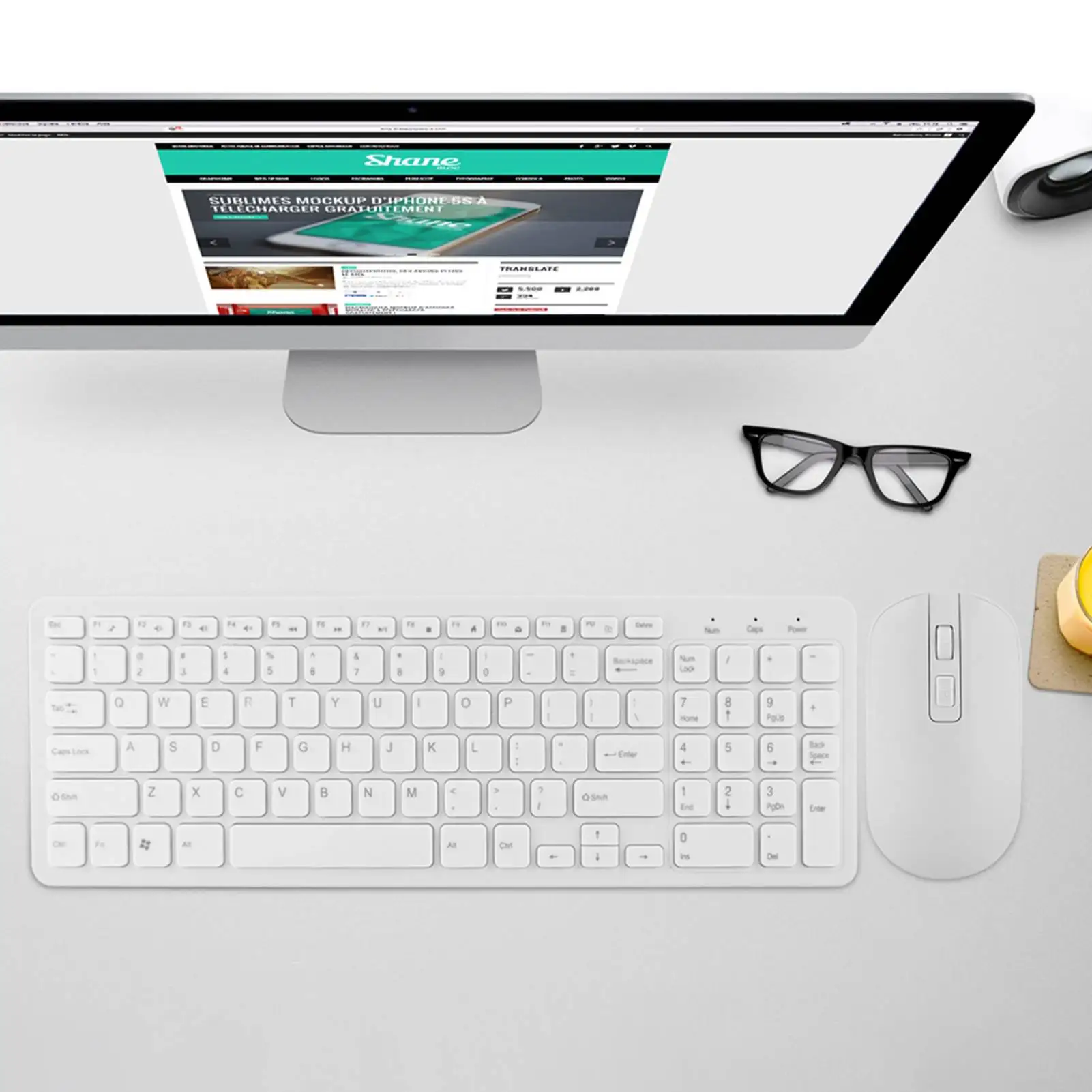 

2.4GHz Wireless Keyboard 108 Keys MultiFunctional 2.4G Wireless Keyboard Mouse Combo High Sensitivity No delay Wireless Keyboard