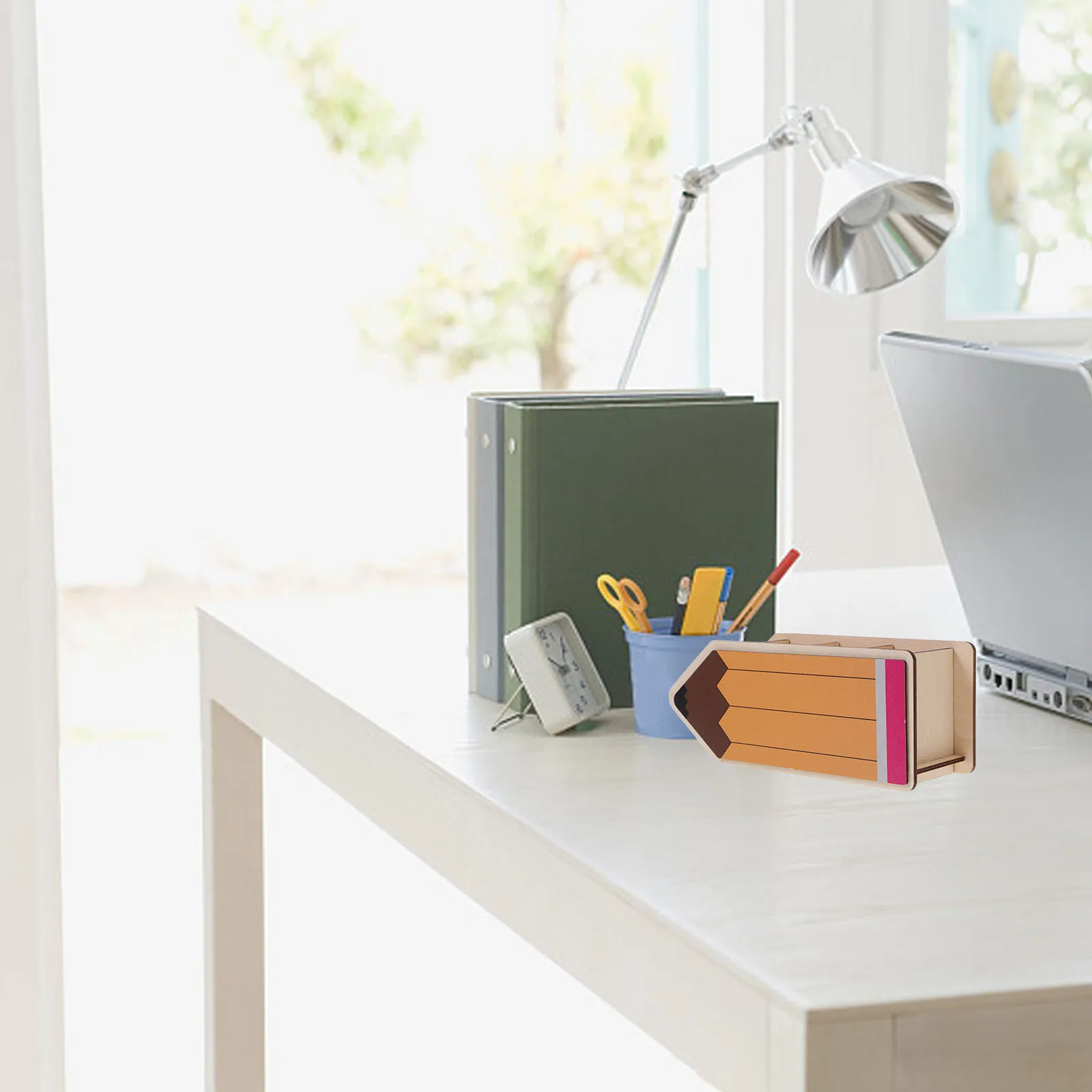 

Wooden Shaped Pen Holder Pencil Storage Organizer For Desk, Office School Supplies, Brush Marker Holder, Crayon Box, Desk Cup