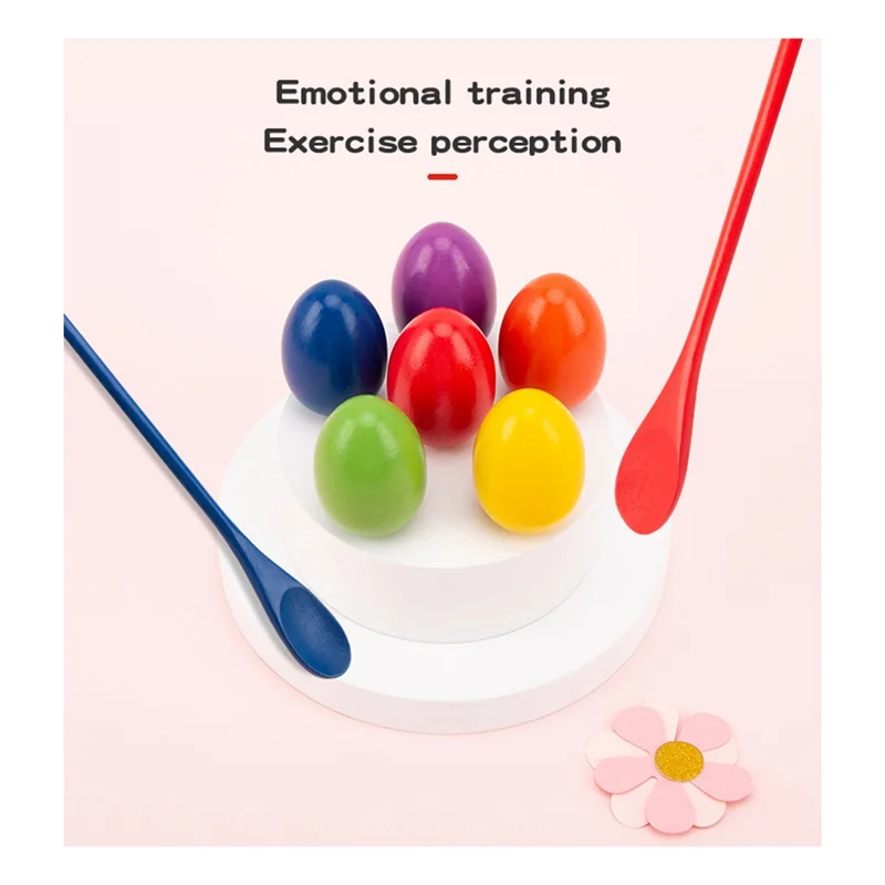 Juego de 6 huevos y 6 cucharas de juguete para niños, juguetes de equilibrio, juegos de equipo al aire libre, juegos interactivos para niños