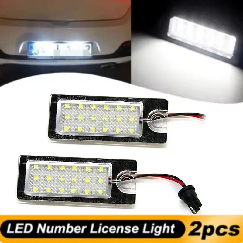 

2 White LED License Number Plate Light for Volvo V70 2001-2007 CX70 S60 2001-2005 2006 S80 1999-2006 XC90 Lamp Car Light