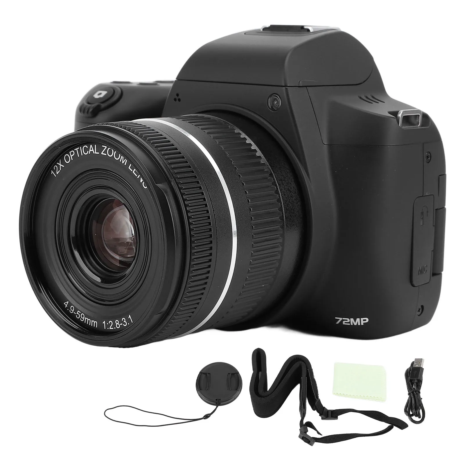 

Зеркальная камера с автофокусом, стабилизация изображения, 3-дюймовый экран, лапша, 4K, 72 МП, цифровая HD-камера для фотографии