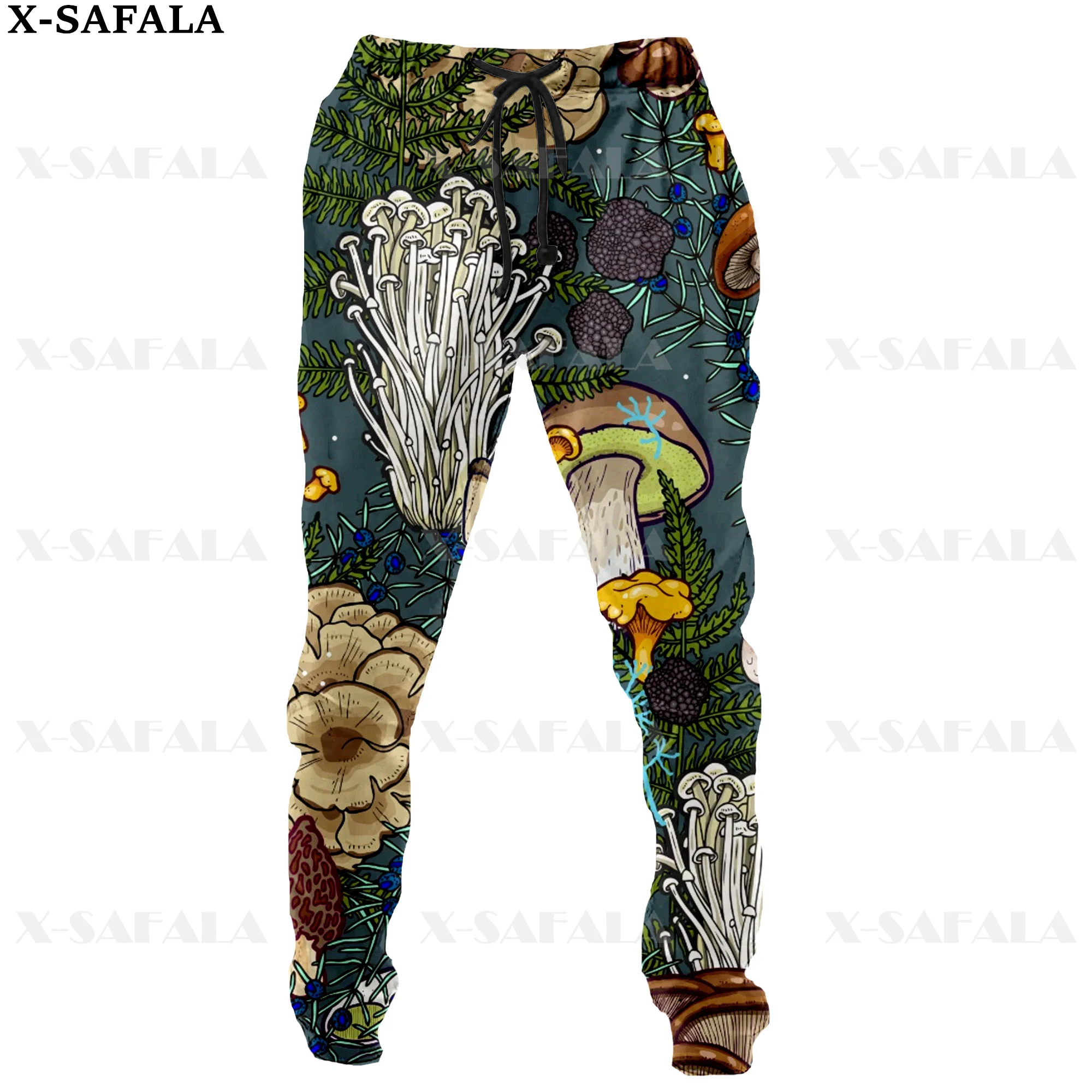 Mushroom Hippie Psychedelic Colorful Trippy Print Trousers Men Sweatpants Casual Long Joggers Streetwear Autumn Sports Pants-7