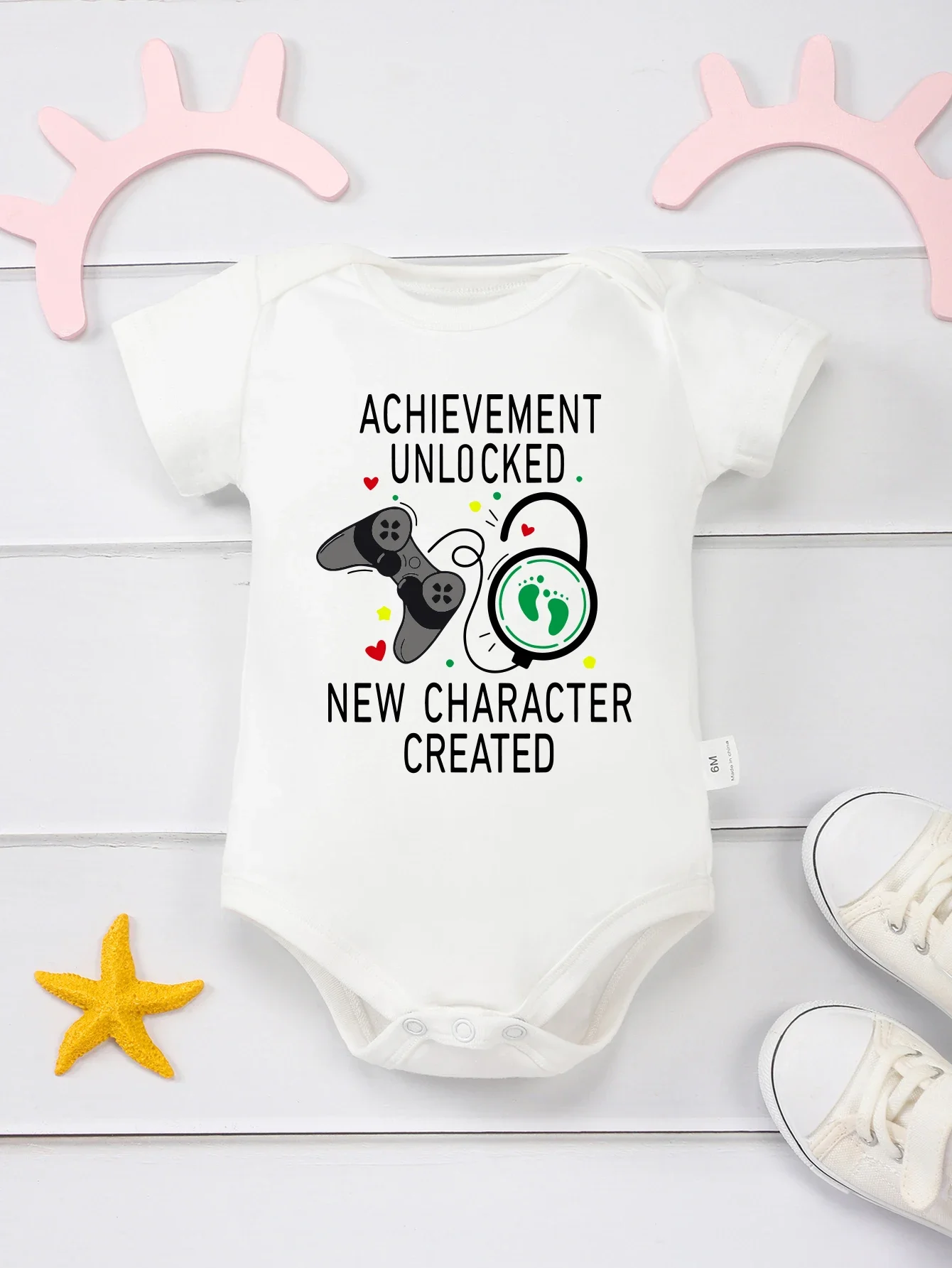 

Funny Pattern Newborn Boy Clothes Game Player Creative Element Cute Baby Girl Onesie Urban Fashion Popular New Infant Romper