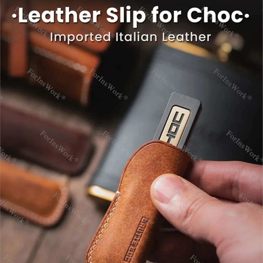 LAUTIE レザースリップショックスライダー収納 DIY アクセサリー EDC アクセサリー金属フィジェット EDC 大人