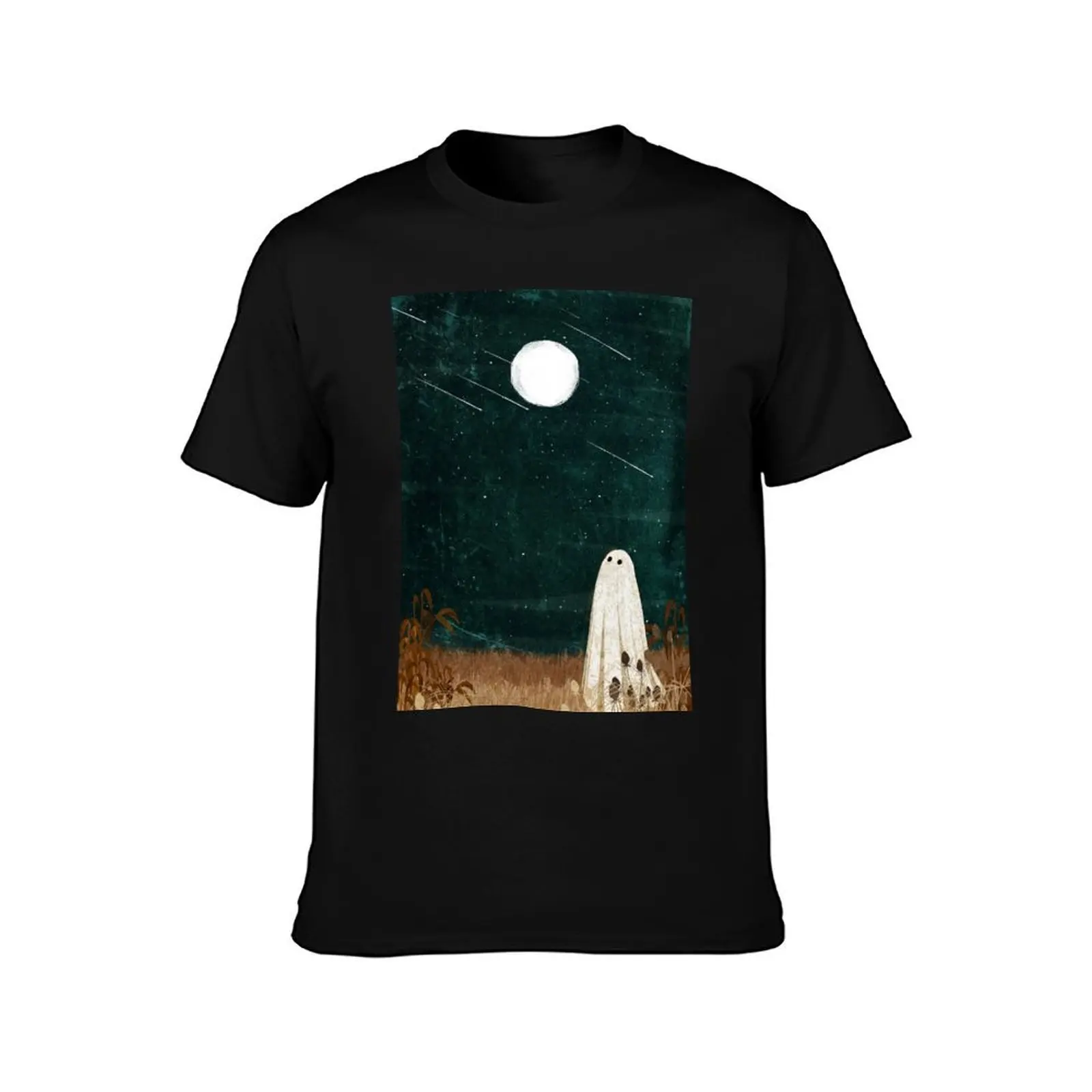 Meteor Shower T-Shirt, Summer Casual Cotton Tee, Oversized Streetwear Tops, Vintage Graphic Print, Loose Fit Short Sleeve
