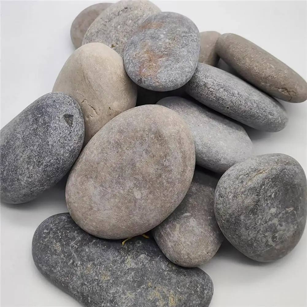 Natural Stones Flat Smooth Pebbles Art Painting River Rocks for Kids Adult Rock Painting Kit DIY Art Supplies Garden Decoration