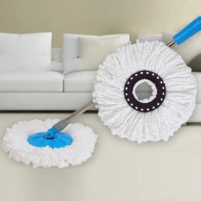Rotating Round 16mm Mopping Head Microfiber Rag Mop Cloth Replacement Clean Tool