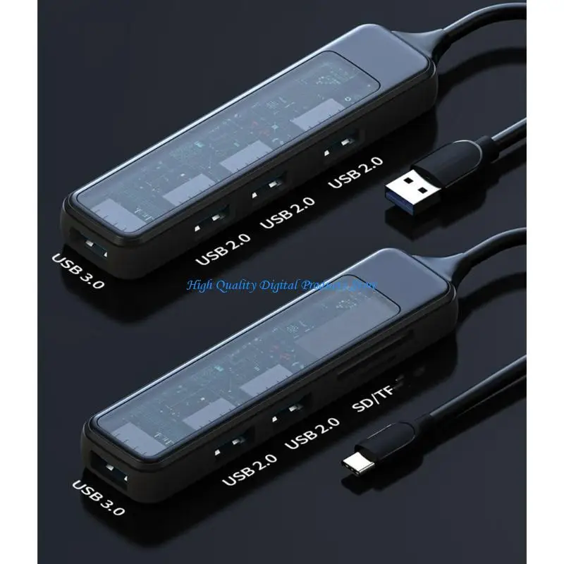 

U2JE Multi-function USB Type C Splitter 4/5 in 1 Expansion Docking Station USB3.0