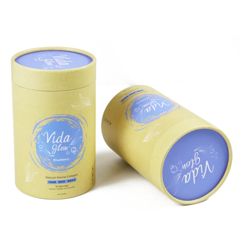 

customized Biodegradable Cylinder Paper Tube Cosmetic Packaging Kraft Paper Core Tube Round Cardboard Boxes