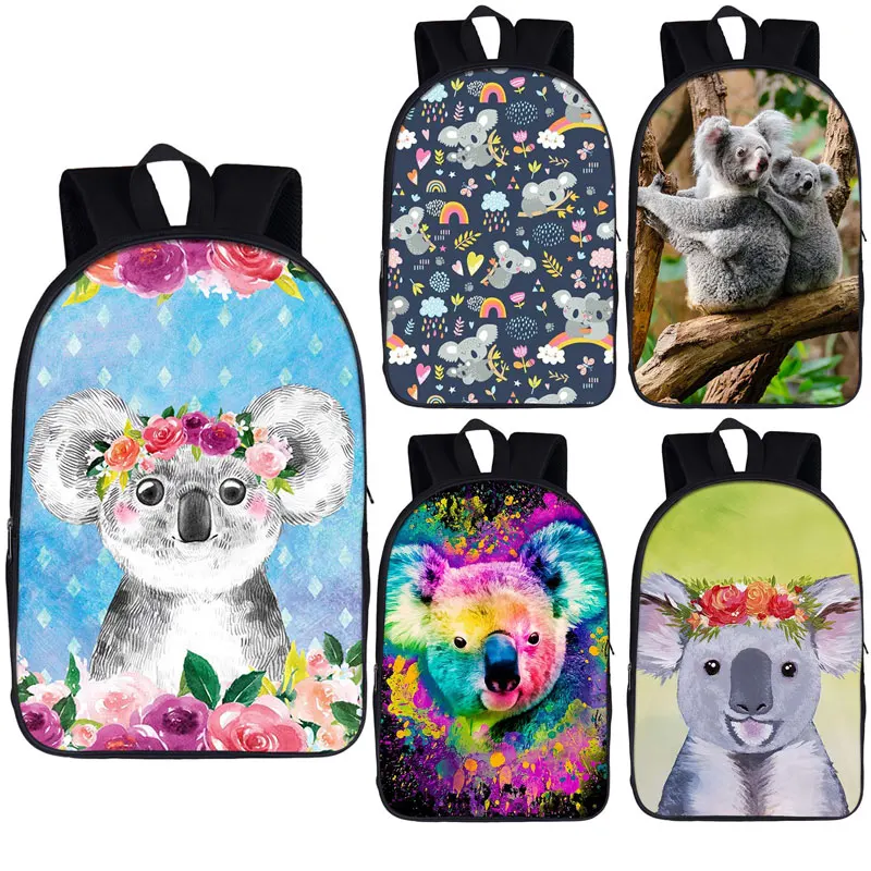 

Cute Animal Koala Backpack Children School Bags for Teenager Boys Girls School Backpacks Women Polyester Kids Book Bag 16 Inches