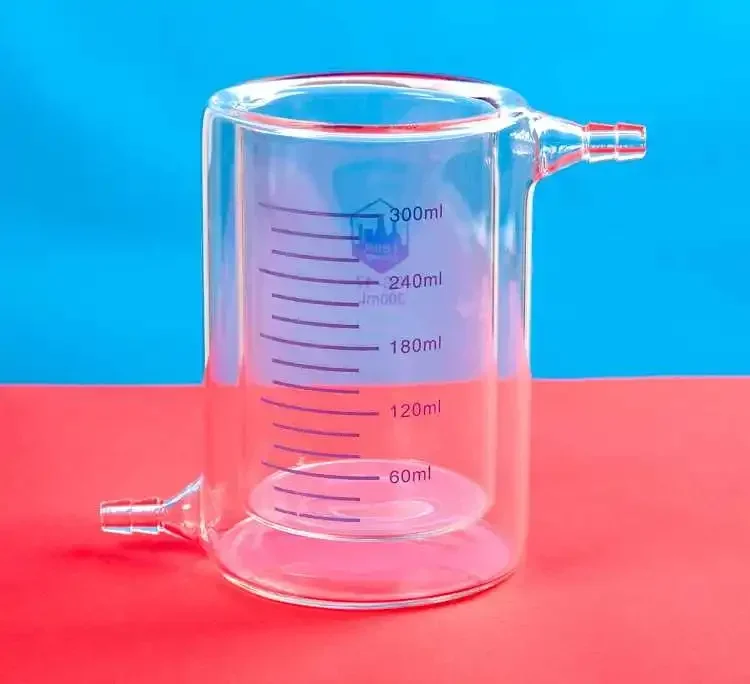 Double-layer beaker 50ml-5L jacketed glass beaker photocatalytic reactor