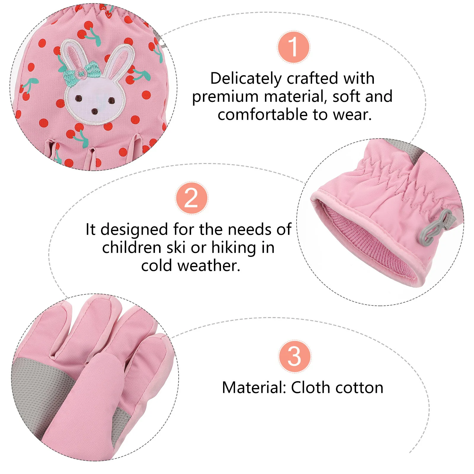 

1 Pair Kids Winter Gloves Waterproof Windproof Thermal Ski Mittens For Children Outdoor Sports Cycling Snow Hiking Handwear