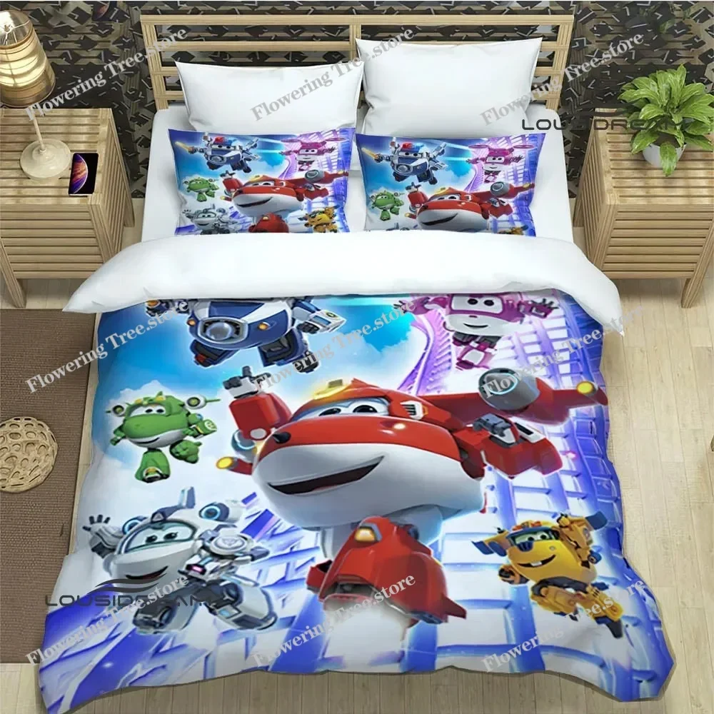 

Cute Cartoon Super Wings Bedding Sets Exquisite Supplies Set Duvet Cover Bed Comforter Set Bedding Set Luxury Birthday Gift