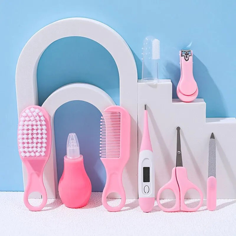 8 PCS Child Care Cleaning Set Nail Clippers Comb Massage Soft Bristle Brush Set Kit