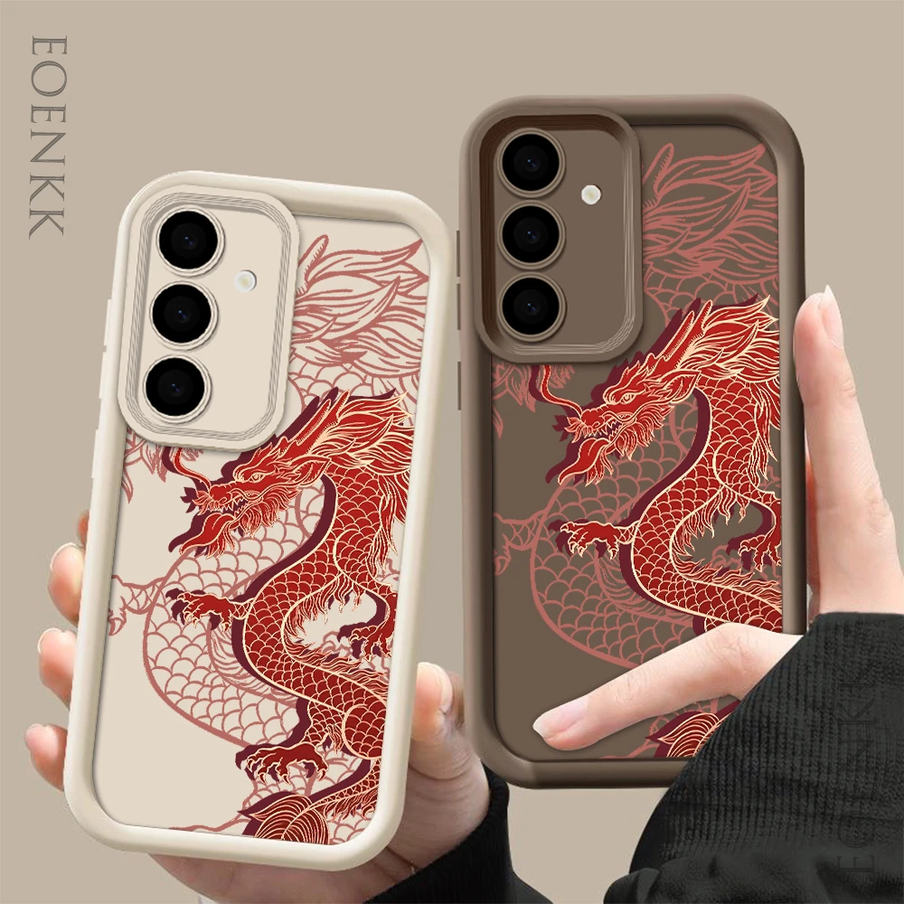 Luxury Fashion East Dragon Phone Case For Samsung Galaxy S23 S22 S21 S25 S24 S20 Ultra FE A35 A15 A25 A55 Note 20 Plus 5G Cover - náhled 2