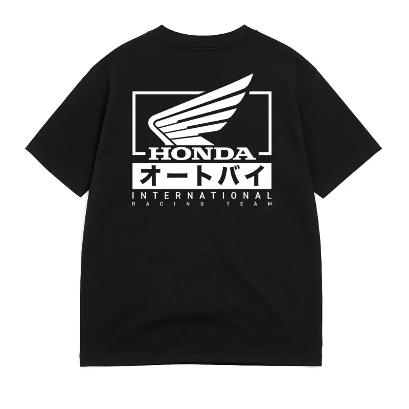 

Мужские и женские футболки Honda, летние автомобили, мотоциклы, модифицированная езда, любители гонок по бездорожью, работа с короткими рукавами