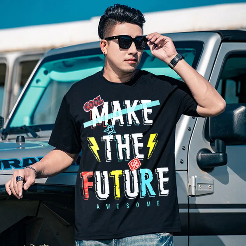 Футболка мужская оверсайз с круглым вырезом и коротким рукавом, 200 кг, 15XL, 14XL, 13XL, 12XL