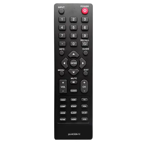 Replace Remote Control for Dynex TV DX-RC02A-12 DX-32L100A13 DX-15E220A12 DX-19E220A12 DX-37L130A11 DX-46L261A12 DX-46L262A12