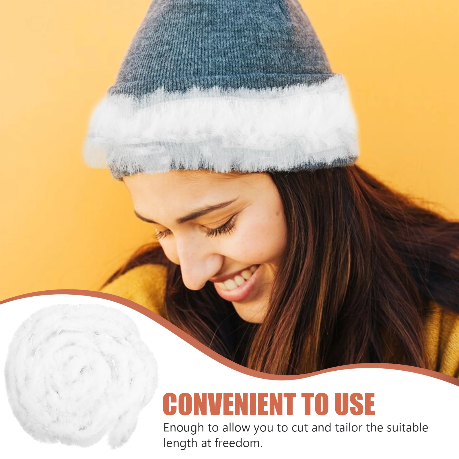 

1 Roll Faux Trim Traditional Chinese Garment Decoration Xmas Costume Cloak Hat Christmas Tree DIY Craft Supply