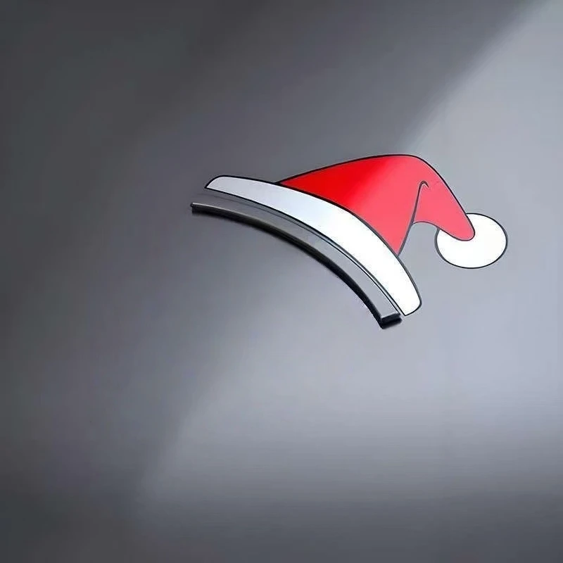 

Рождественский декор, рождественская шляпа, наклейки, наклейки, шляпа Санта-Клауса, эмблема автомобиля, украшения, автомобильные аксессуары для Tesla Model Y/Volkswagen