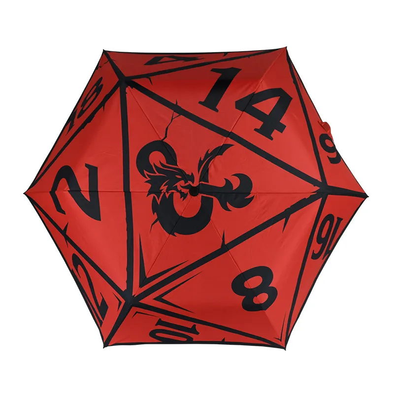 In stock Game Dungeons & Dragons Automatic Folding Umbrella DND Cosplay Accessories Halloween Gift