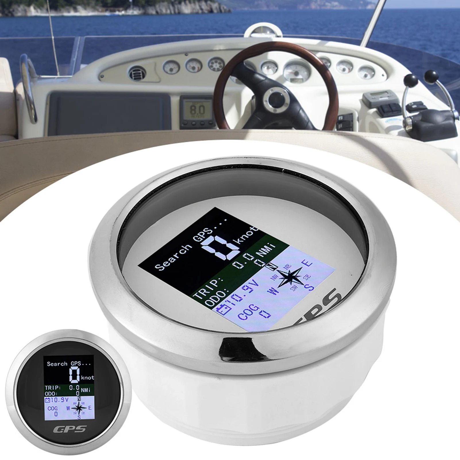 

85mm Speedometer for Car Boat Digital Speed Gauges 85mm Speedometer GPS Car Boat Engineer Stainless Waterproofing Digital Gauges