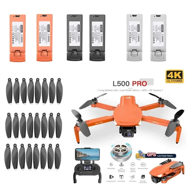 L500 PRO Drone Battery 7.4V 2200mAh Battery/Propeller For L500 PRO RC Drone Accessories L500PRO Dron Battery Toys 2