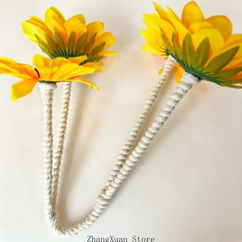 Wrap Around Sunflowers Curtain Tie for Home Window Drape Styling Decors 3XUF – Detail 5