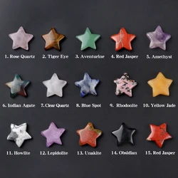 5pcs Natural Crystal Ornaments Five-pointed Star Amethyst Quartz Star Mineral Specimen Gemstone Agate Fish Tank Home Decor