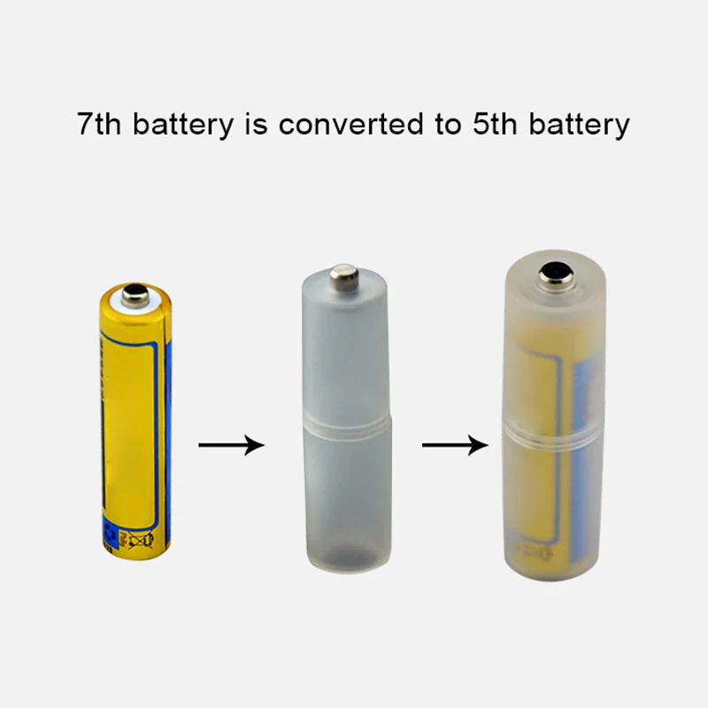 4 szt. Adapter przetwornica do baterii AAA do rozmiar AA uchwyt baterii wytrzymałej obudowy przetwornica do baterii Коробка Для Хранения