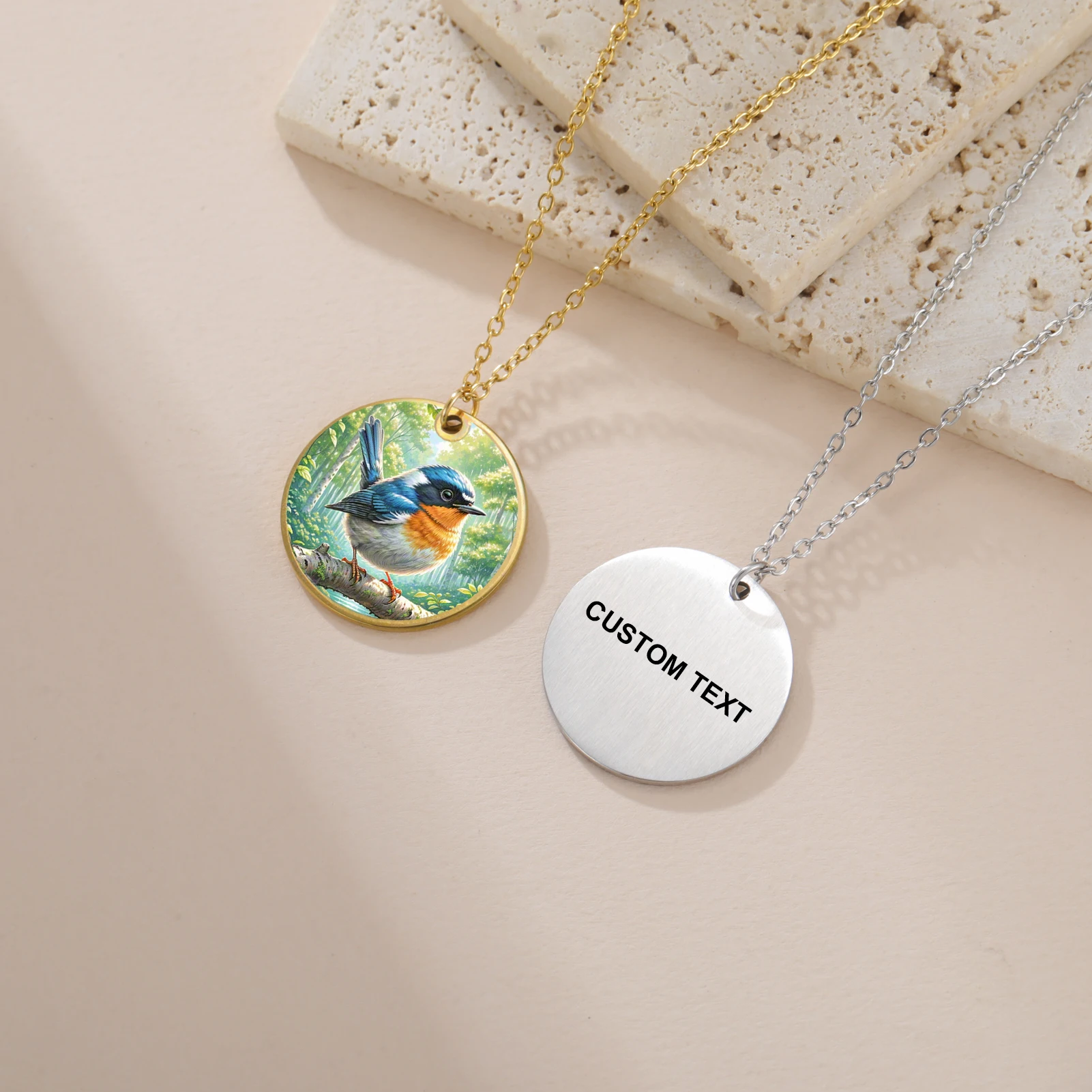 مخصص صور قلادة قلادة الفولاذ المقاوم للصدأ صورة شخصية النص سلسلة مجوهرات للرجال امرأة زوجين الأسرة هدية الكريسماس #6