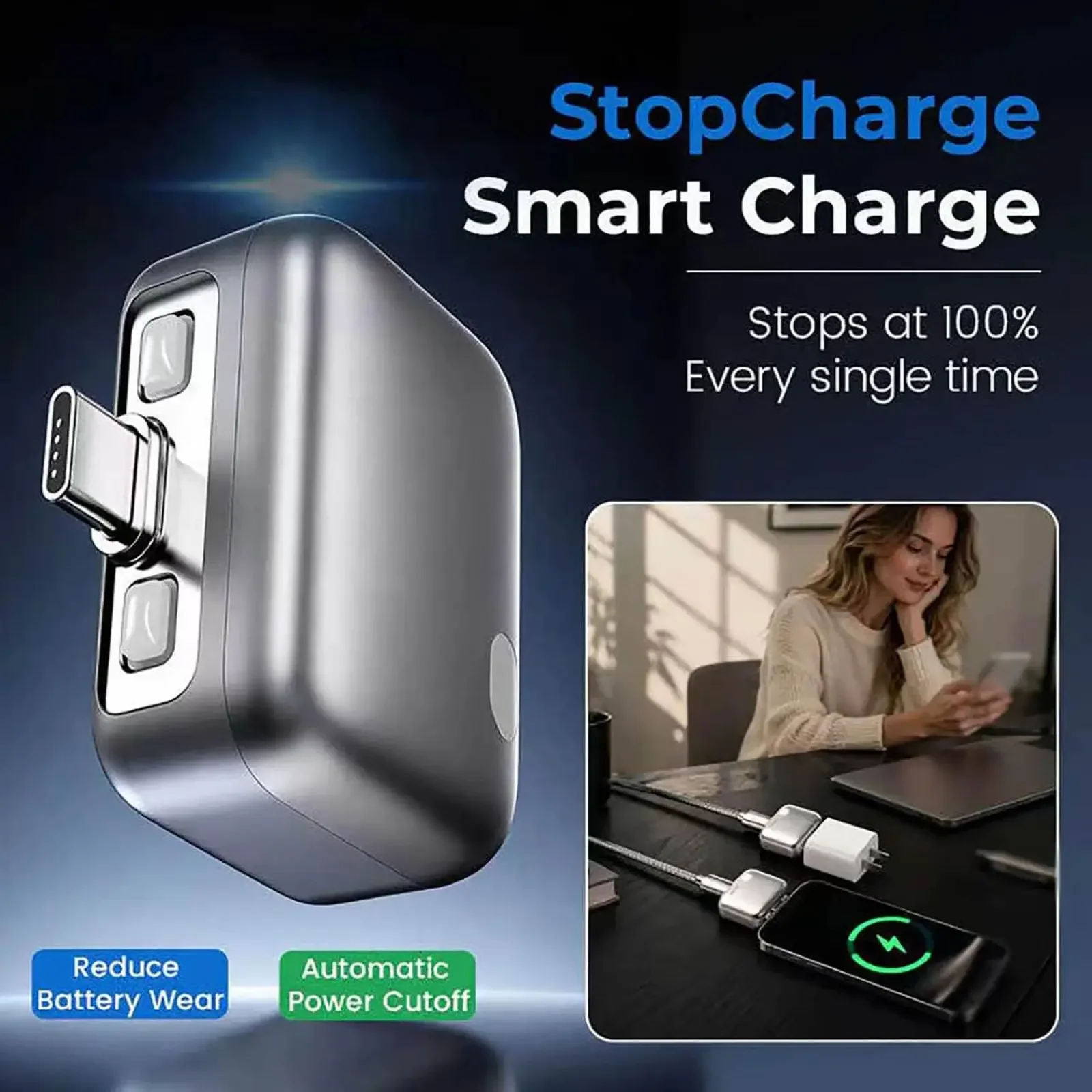 140W Smart Full Charge Self-Cut Type-C Adapter, Universal Au