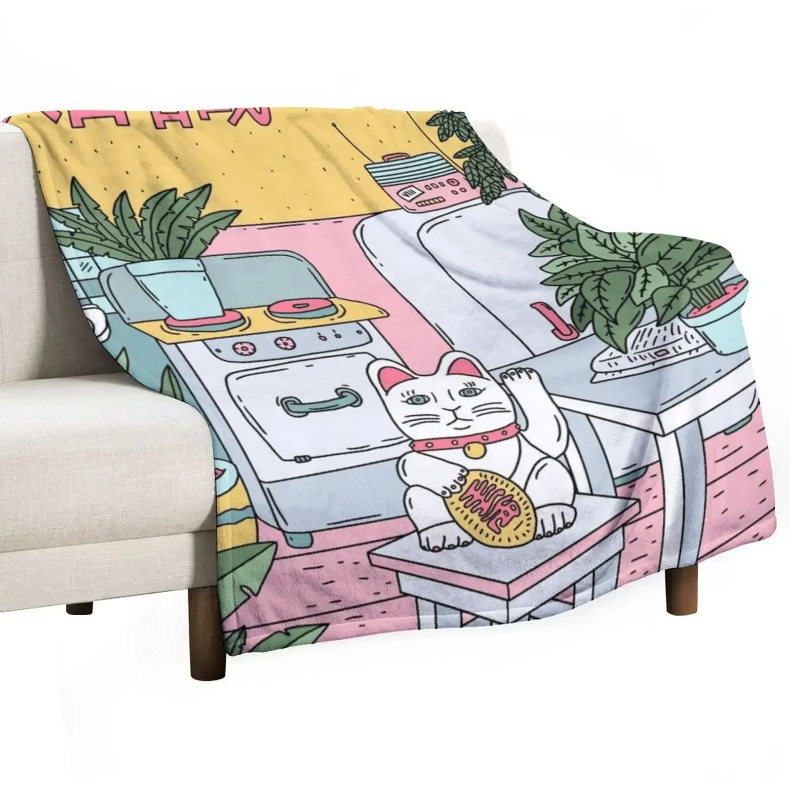 

Maneki Plants Throw Blanket blankets and throws Sleeping Bag Decorative Sofas Luxury Throw Blankets