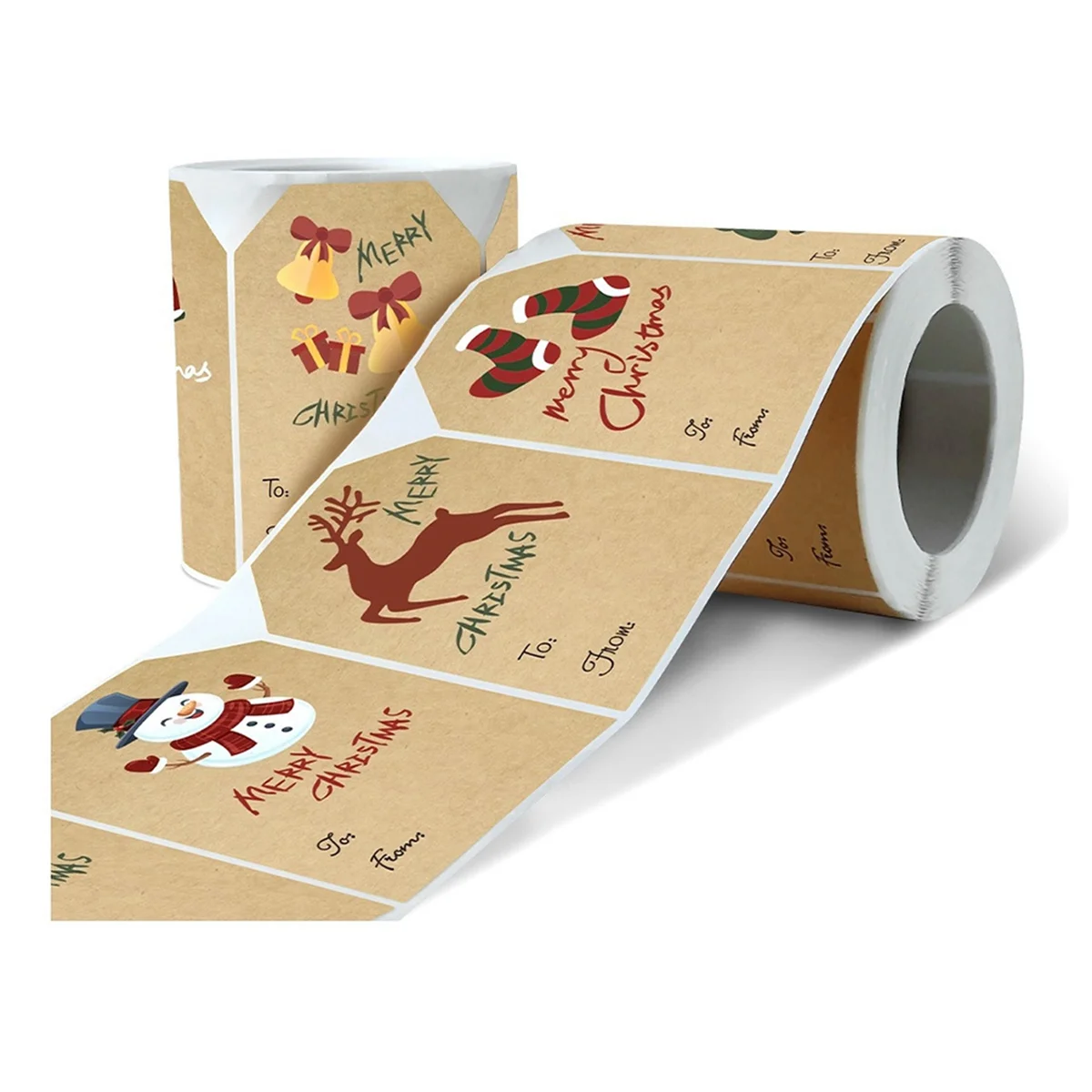 ملصقات أسماء ذاتية اللصق لعيد الميلاد ، شارات كلاسيكية لحفلات عيد الميلاد ، من من من من من من من شهم #4