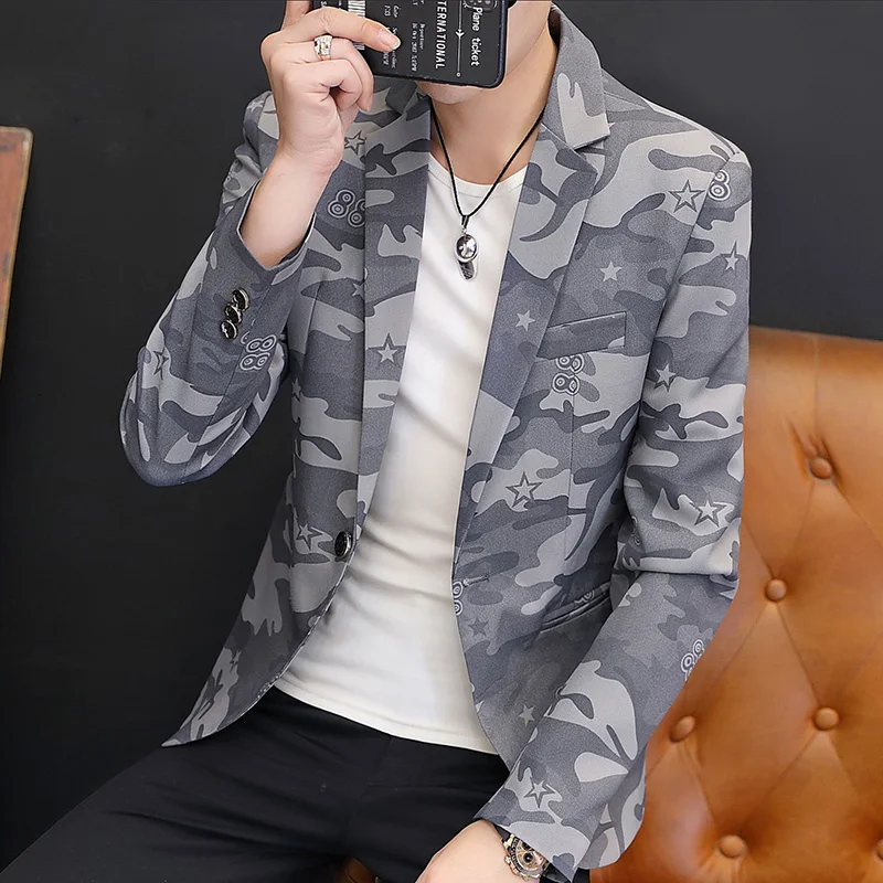 Leisure suit jacket man spring autumn luffian handsome business formal fashion advanced sense of Hong Kong style suit man