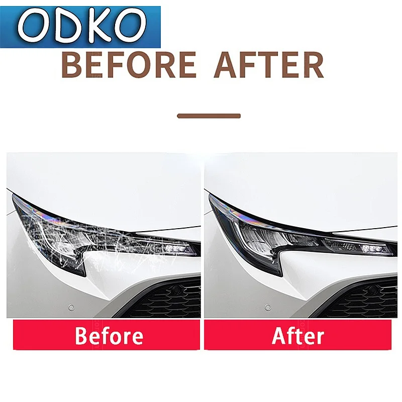 For Toyota Corolla E210 2019 2020 NMS 2014-2018 Accessories Car Headlight Protective Film Headlamp Transparent Black TPU Sticker