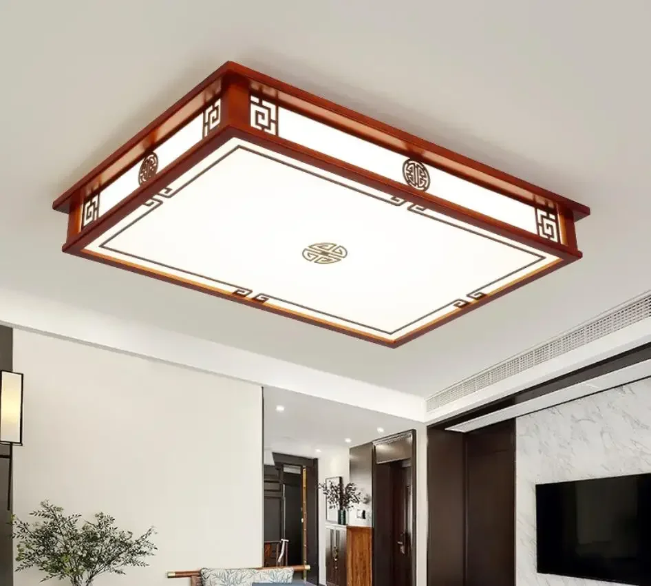 현대 중국식 원목 앤티크 LED 천장등 분위기 있는 가정용 거실 식당 서재 침실 중국풍 램프