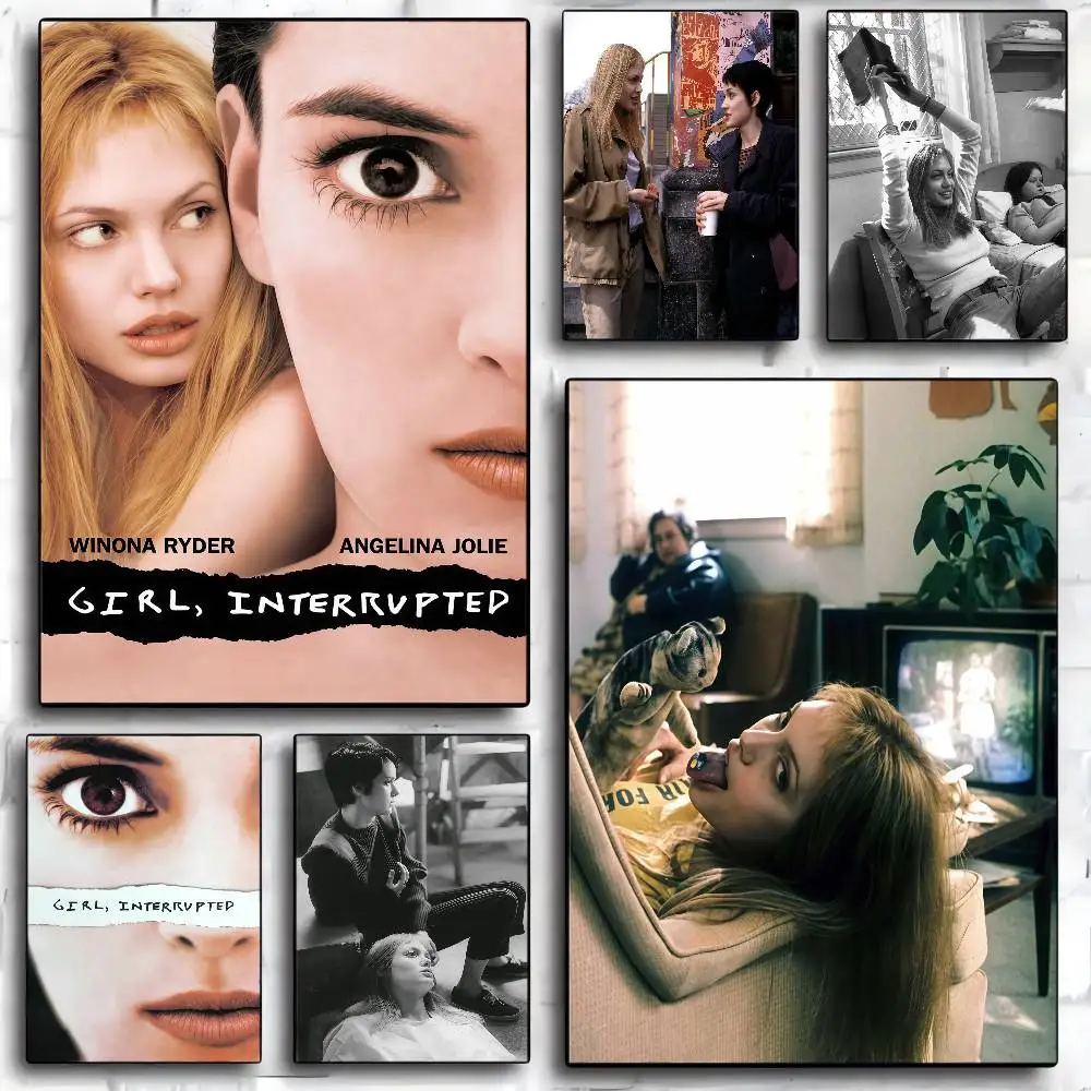 فتاة، ملصق ورق أبيض للفيلم المتقطع عالي الدقة، ملصق جداري عالي الجودة، لوحة فنية لتزيين جدران غرفة الدراسة #2