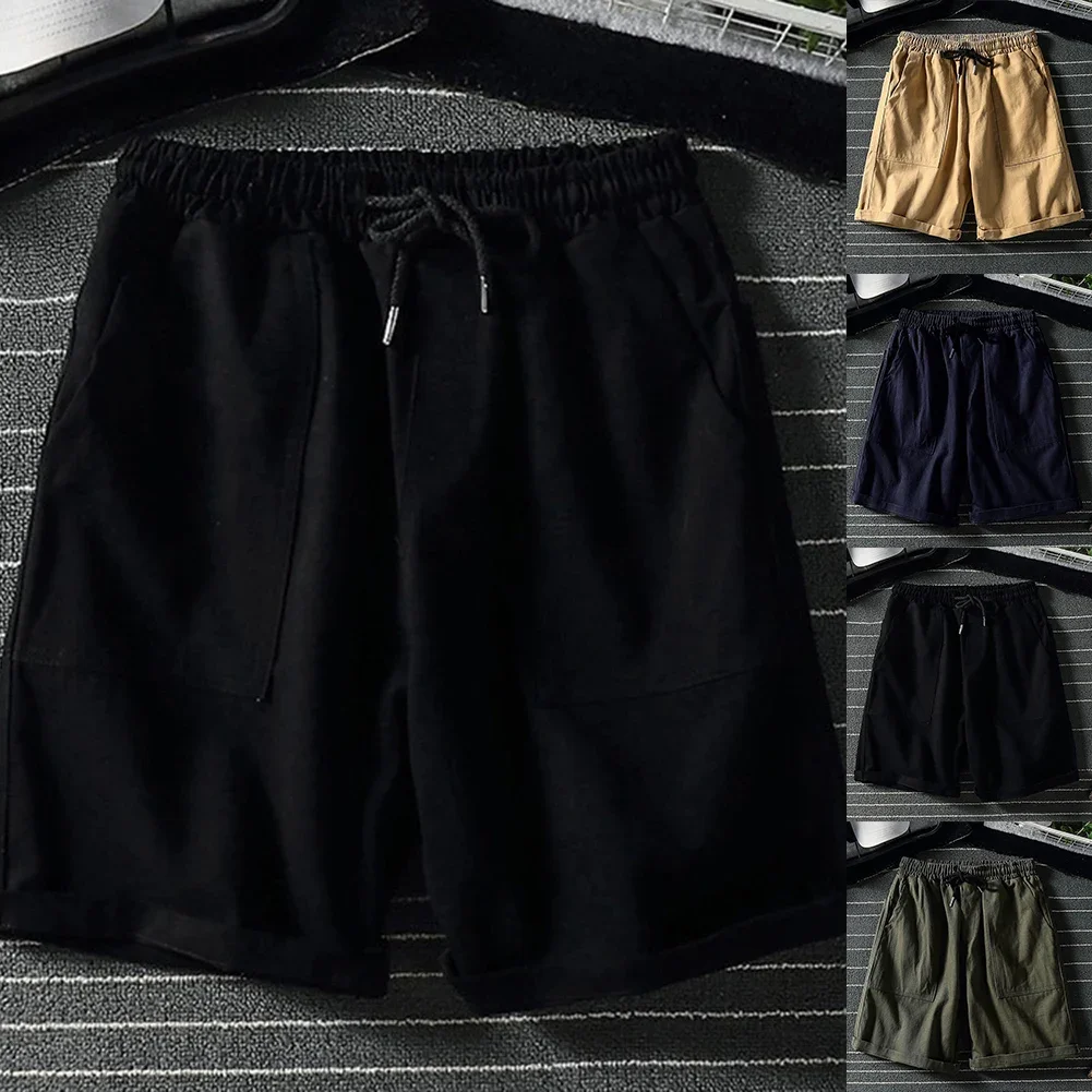 Summer Casual Wear Loose Fit Pants Casual Pants Slight Stretch Solid Pattern Suitable For Summer Vacation Wear