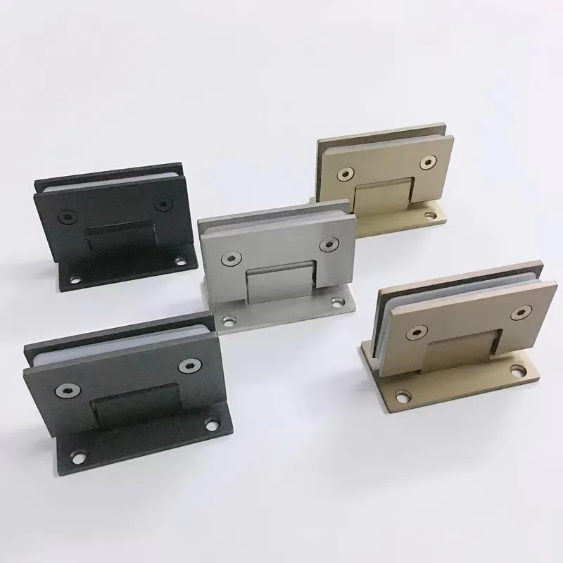 Stainless Steel Frameless Glass  Door Hinge 90 135 180Degrees of Bathroom Clamp Bathroom Folding Glass Clip Package Mail