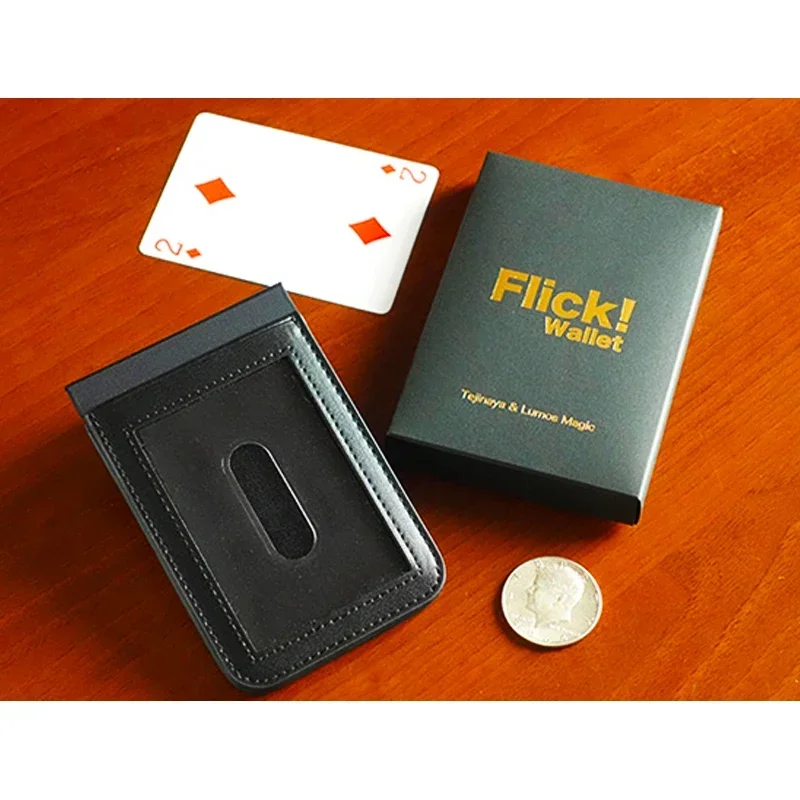 Flick Wallet 3.0 by Tejinaya (Metal Gimmicks) Magic Tricks Close Up Street Illusion  Mentalism Card Appear Vanish Magia Wallet