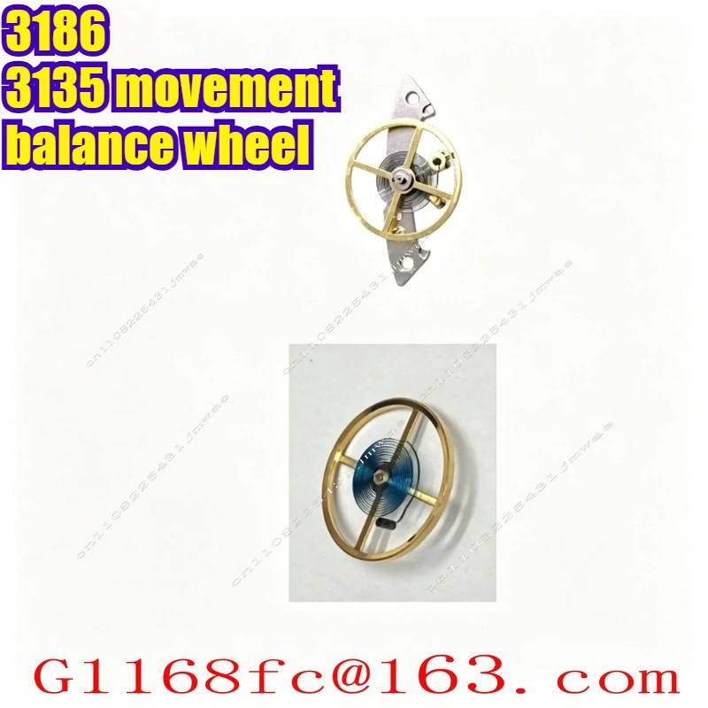 Watch Movement Accessories, Shanghai 3135 Balance Wheel Blue Hairspring Set Pendulum Hairspring Set Assembly Shanghai 3135 New